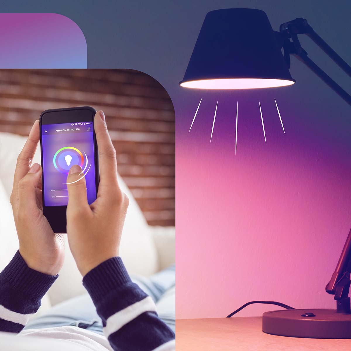 SMART-BULB10 Smarte LED-Farblampe mit Wi-Fi