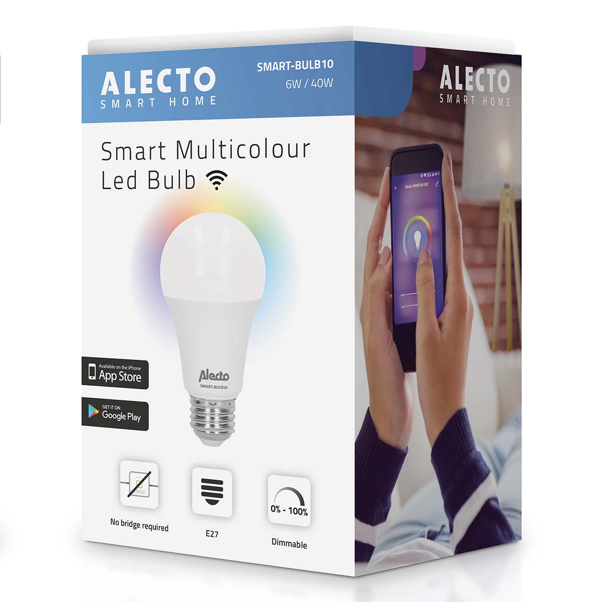 SMART-BULB10 Smarte LED-Farblampe mit Wi-Fi