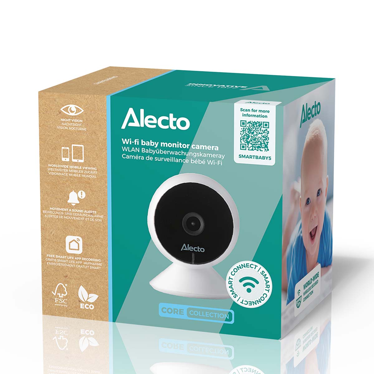 Wi-Fi-Babyphone mit Kamera Weiß