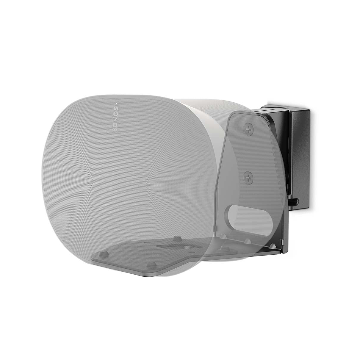 Lautsprecherhalter | Kompatibel mit: Sonos® Era300 | Wand | 5 kg | Drehgelenk / Neigung | kippbar | drehbar | ABS / Metall | Schwarz