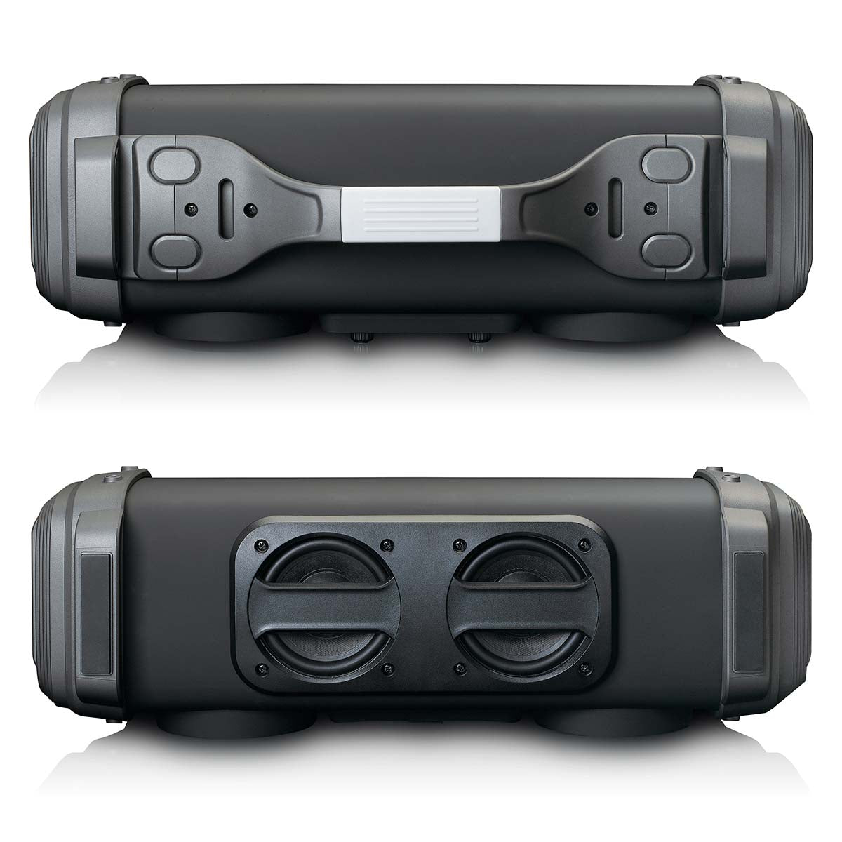 Spritzwassergeschützter Bluetooth®-Lautsprecher FM-Radio USB und micro SD mit Lichteffekten Schwarz