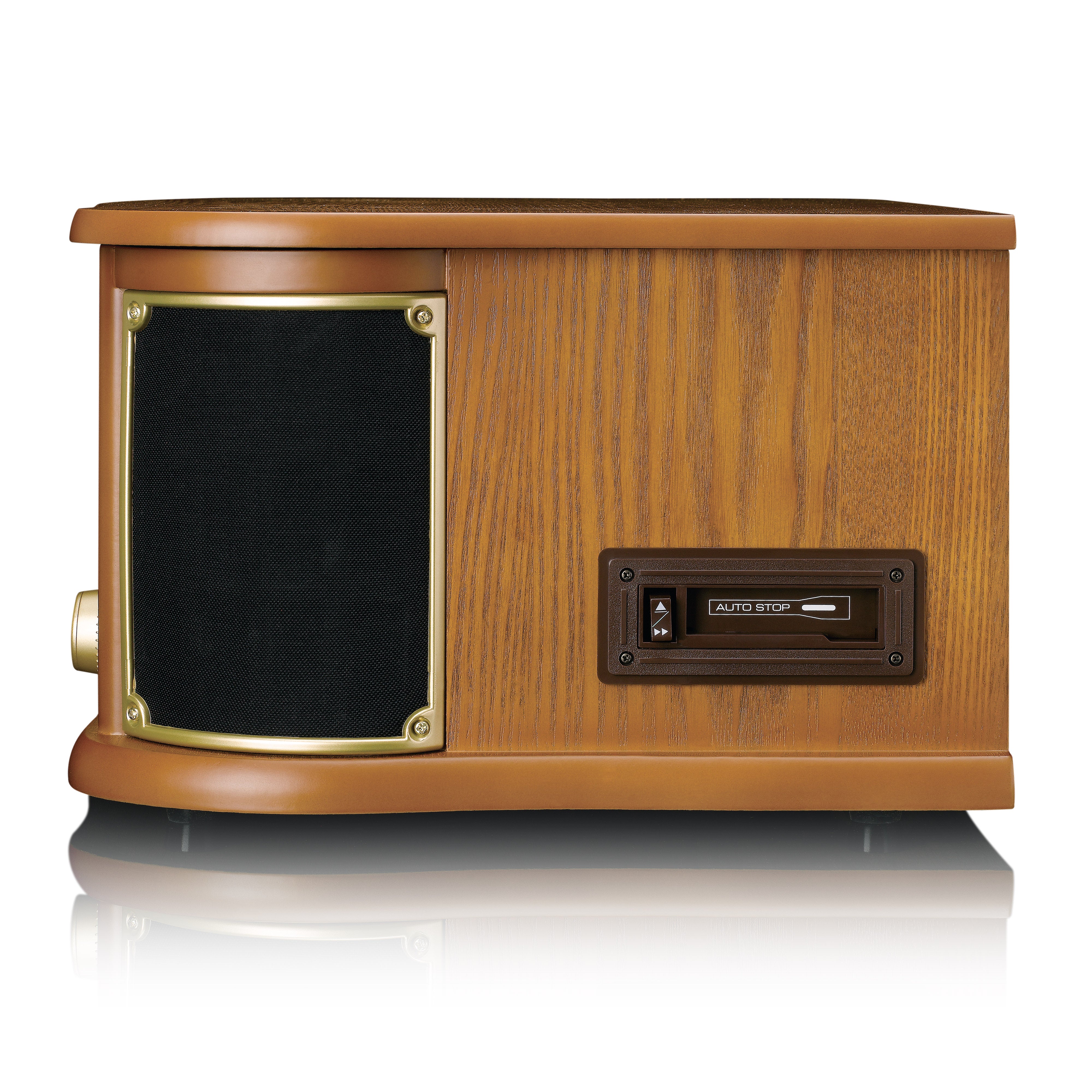 Retro-Plattenspieler aus Holz mit Bluetooth®, DAB+/FM-Radio, USB-Verschlüsselung, CD-Player, Kassettenspieler und eingebauten Lautsprechern