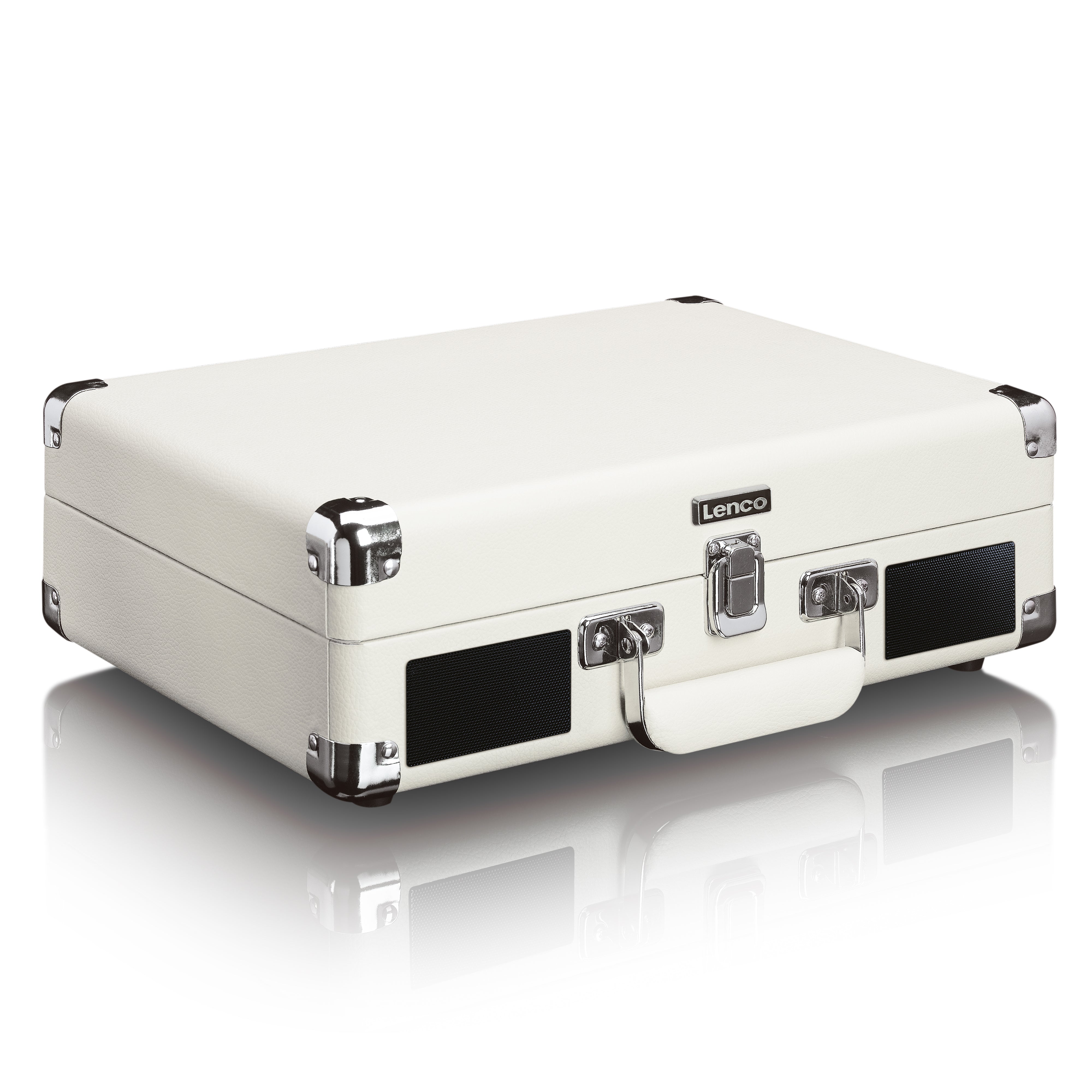 Bluetooth® Plattenspieler mit eingebauten Lautsprechern Cream