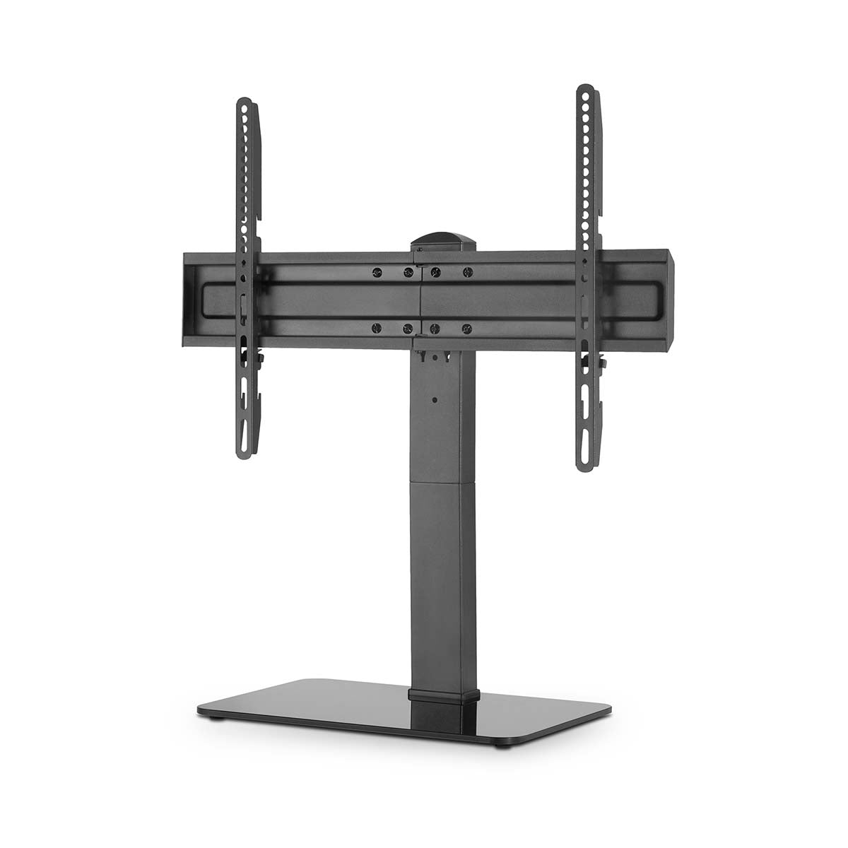 Fester TV-Ständer | 37 - 70 " | maximal unterstützes Bildschirmgewicht: 40 kg | Einstellbare voreingestellte Höhen | Gehärtetes Glas / Stahl | Schwarz