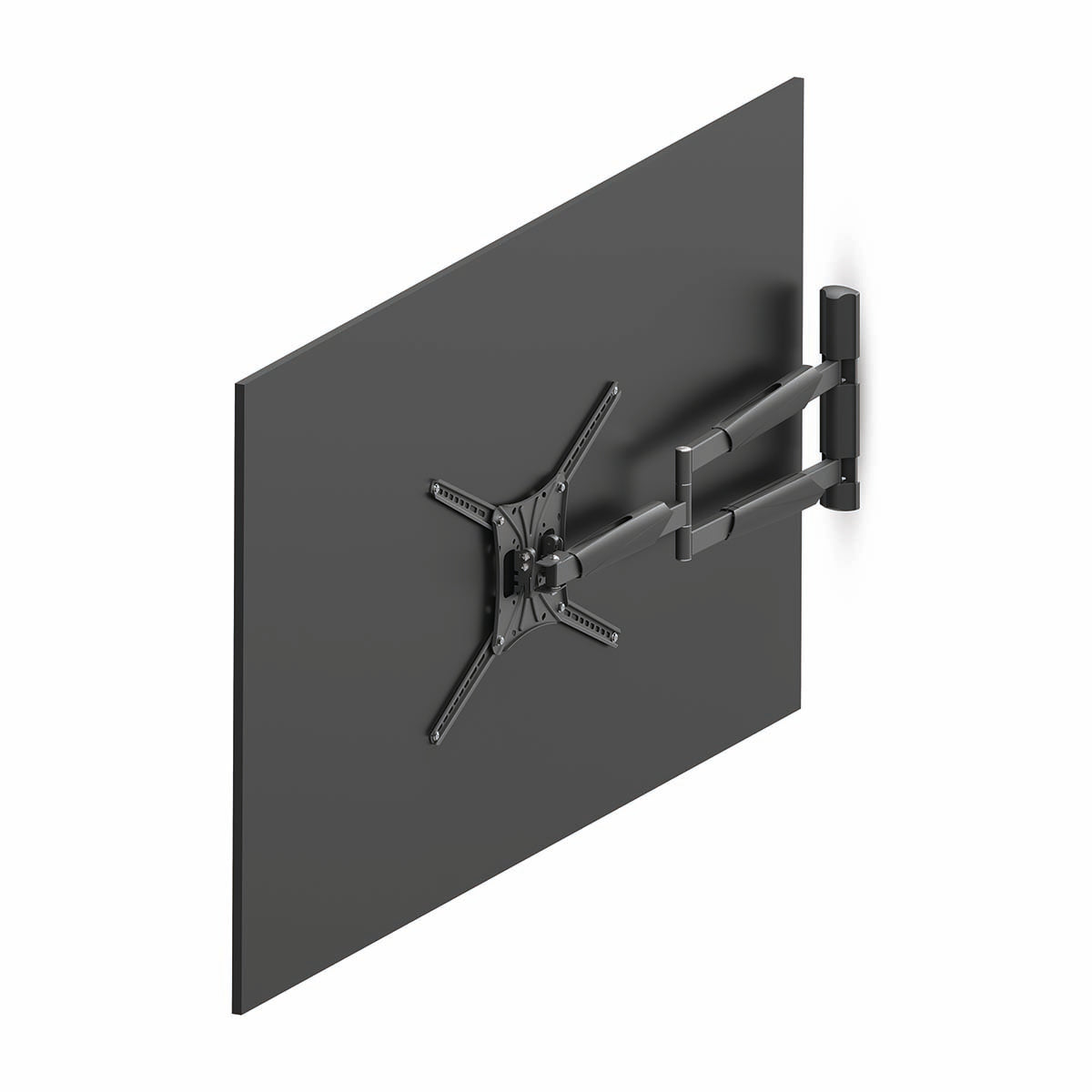 Vollbewegliche-TV-Wandhalterung | 13 - 86 " | maximal unterstützes Bildschirmgewicht: 60 kg | kippbar | drehbar | Minimaler Wandabstand: 70 mm | Maximaler Wandabstand: 1020 mm | 3 Drehpunkt(e) | ABS / Stahl | Schwarz