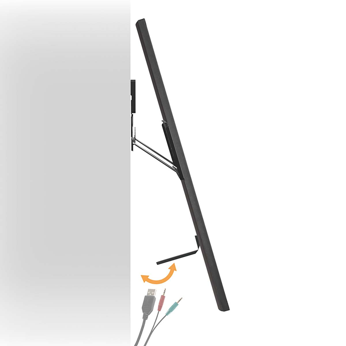 Feste TV-Wandhalterung | 43 - 85 " | maximal unterstützes Bildschirmgewicht: 60 kg | Minimaler Wandabstand: 7.50 mm | Stahl | Schwarz