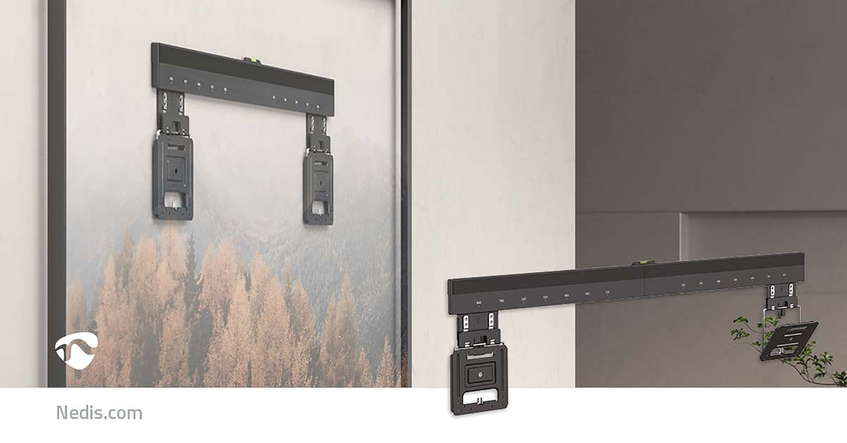 Feste TV-Wandhalterung | 43 - 100 " | maximal unterstützes Bildschirmgewicht: 75 kg | Minimaler Wandabstand: 9.50 mm | Stahl | Schwarz