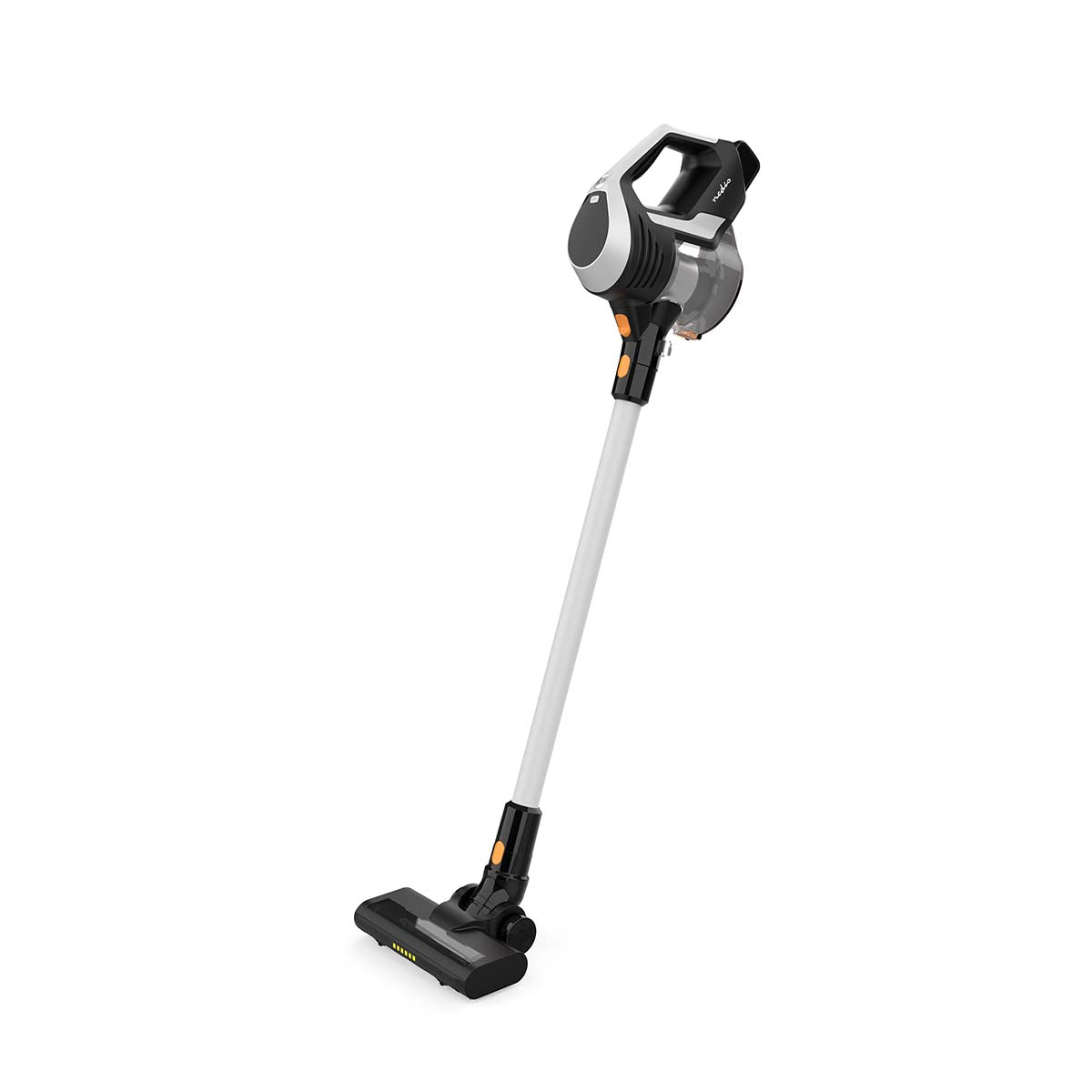 Stick Staubsauger | 130 W | 25.9 VAC | Motorisierte weiche Bürste mit integrierter Beleuchtung | 10000 Pa | HEPA Luftfilter | Orange / Schwarz