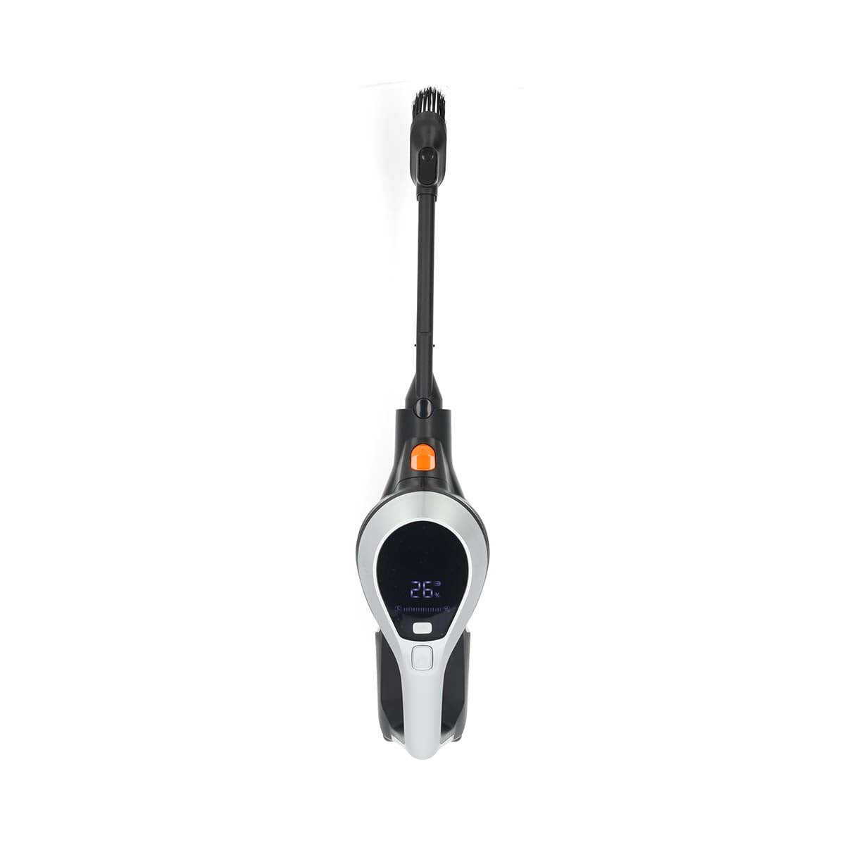 Stick Staubsauger | 130 W | 25.9 VAC | Motorisierte weiche Bürste mit integrierter Beleuchtung | 10000 Pa | HEPA Luftfilter | Orange / Schwarz