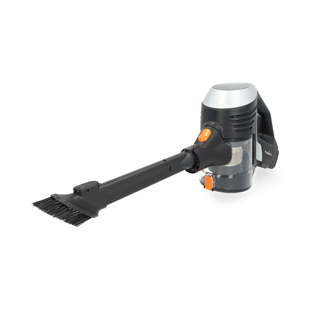 Stick Staubsauger | 130 W | 25.9 VAC | Motorisierte weiche Bürste mit integrierter Beleuchtung | 10000 Pa | HEPA Luftfilter | Orange / Schwarz