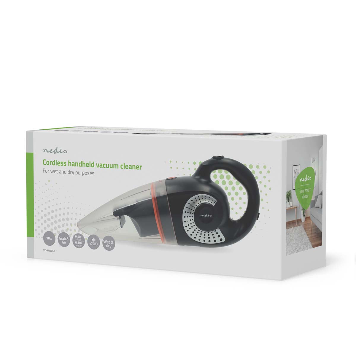 Handstaubsauger | 90 W | Wiederaufladbar | Nass / Trocken | Li-Ion | Grau / Orange / Schwarz