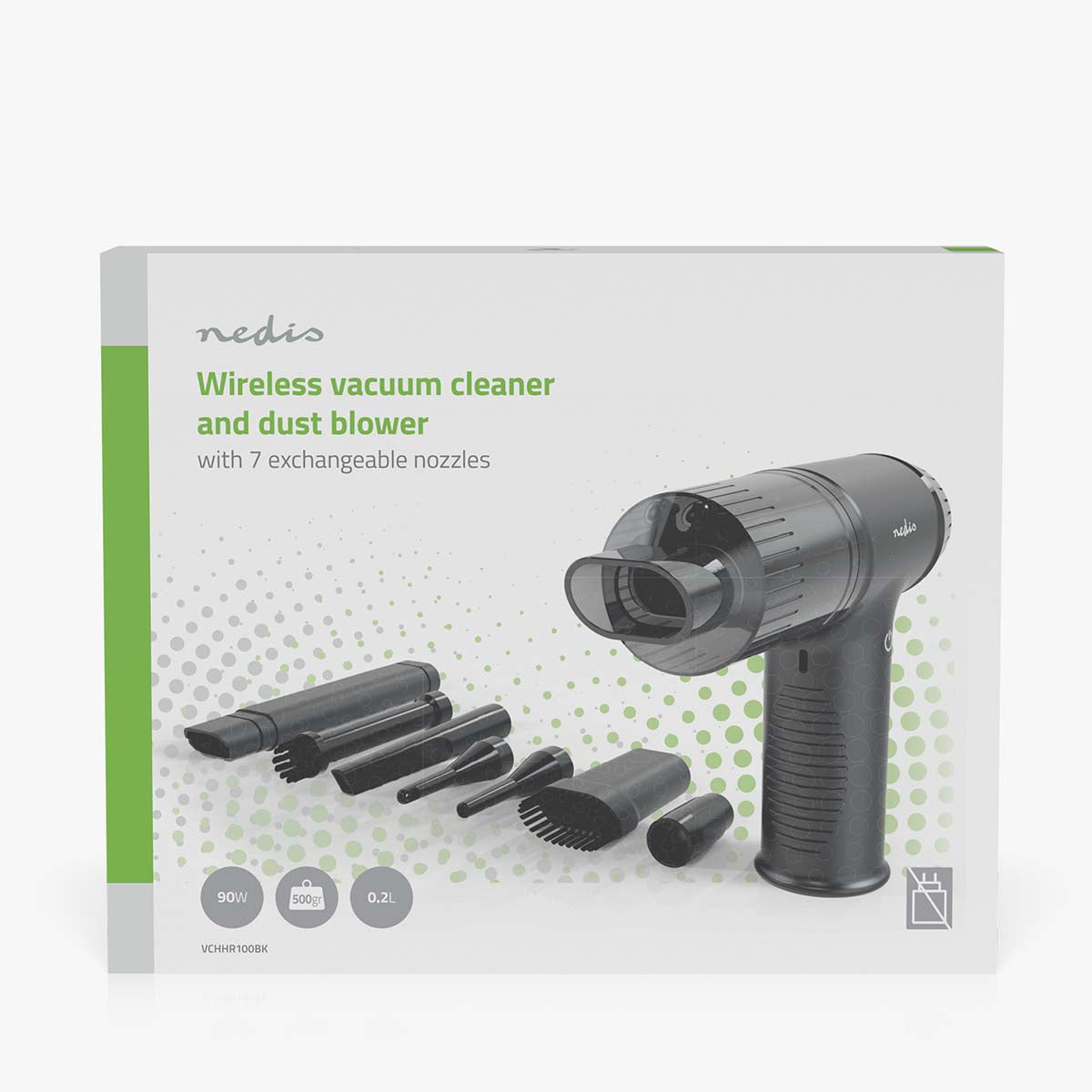 Handstaubsauger | 90 W | Wiederaufladbar | Nass / Trocken | Li-Ion | Schwarz