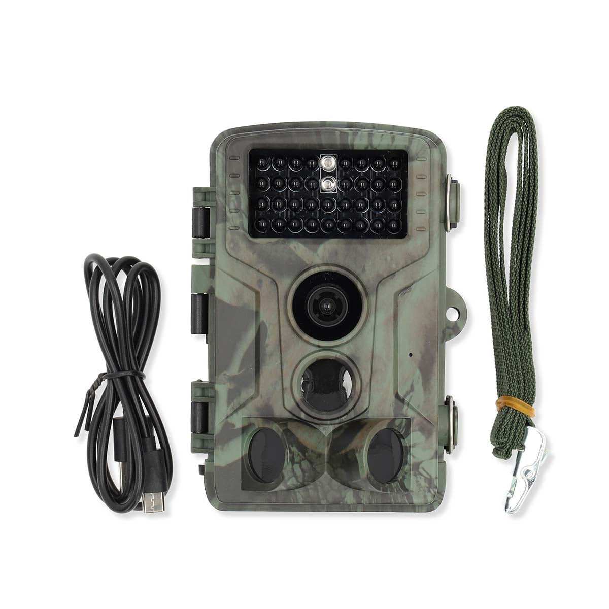 Wildlife Kamera | 4K@10fps | 50 MPixel | 5 MPixel CMOS | IP65 | Schwarz No-Glow IR | Nachtsicht | Blickwinkel: 60 ° | Bewegungssensor | Erfassungswinkel: 130 ° | Erfassungsbereich: 20 m | Monitorgröße: 2.4 " | LCD Screen | Braun / Grün