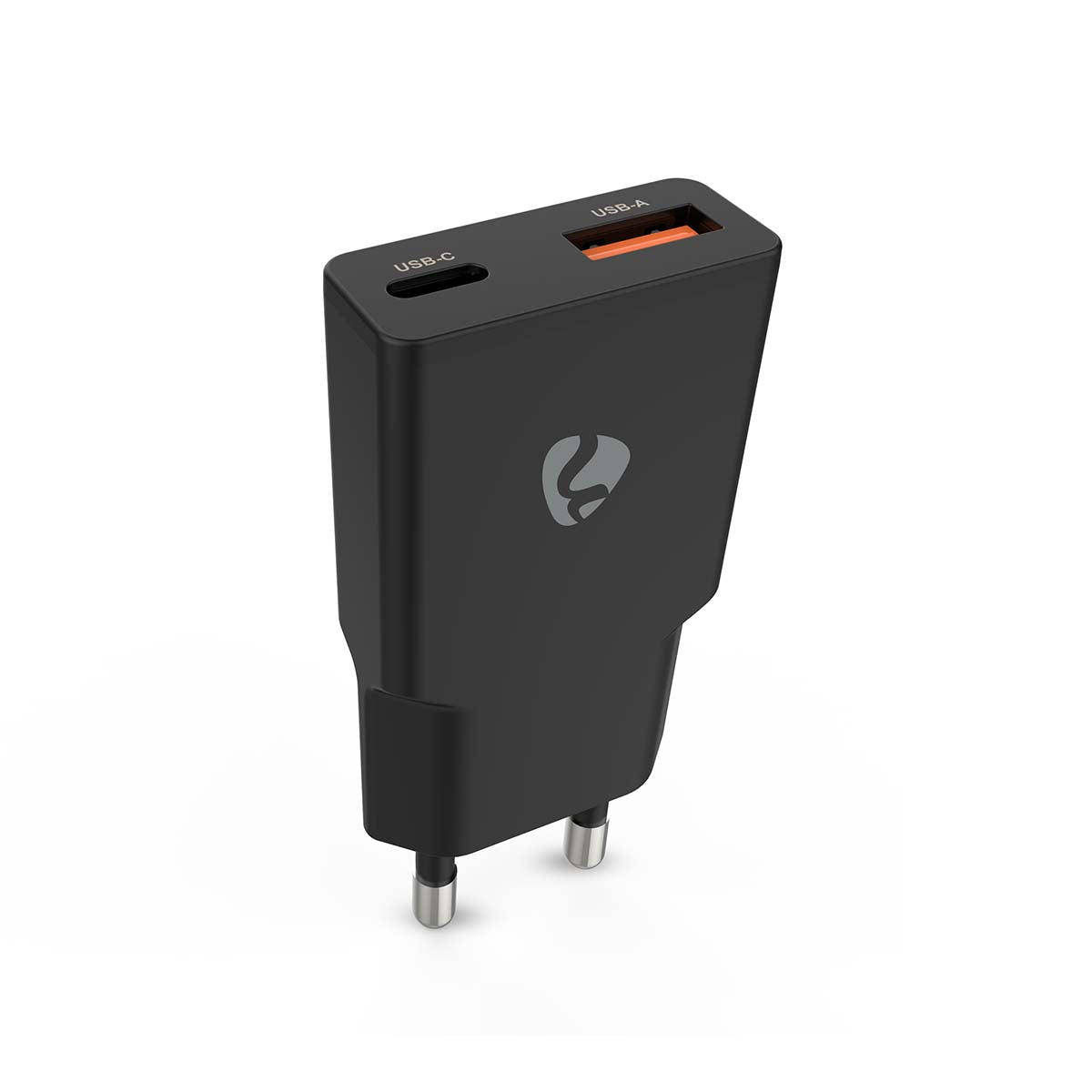 Netzladegerät | 30 W | GaN | PD3.0 30W | Schnellladefunktion | 1.5 / 2.0 / 2.5 / 3.0 A | Anzahl der Ausgänge: 2 | USB-A / USB-C™ | Automatische Spannungswahl | Schwarz