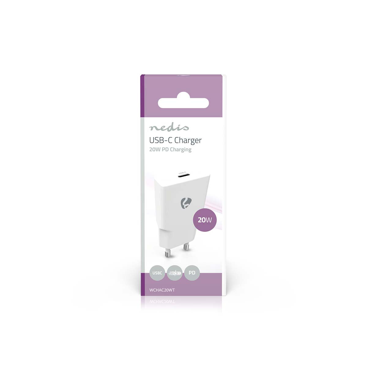 Netzladegerät | 20 W | GaN | PD3.0 | Schnellladefunktion | 1.67 A / 2.22 A / 3.0 A | Anzahl der Ausgänge: 1 | USB-C™ | Automatische Spannungswahl | Weiss