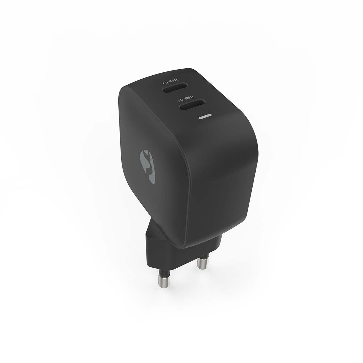 Netzladegerät | 45 W | GaN | PD3.0 | Schnellladefunktion | 2.25 A / 3.0 A | Anzahl der Ausgänge: 2 | 2x USB-C™ | Automatische Spannungswahl | Schwarz