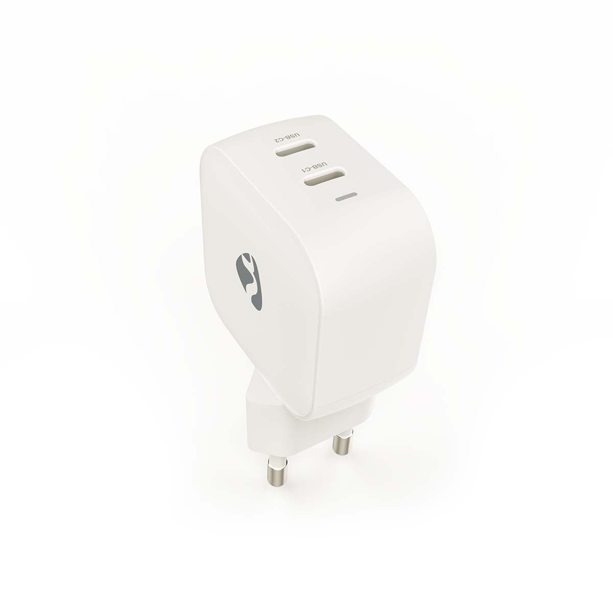 Netzladegerät | 45 W | GaN | PD3.0 | Schnellladefunktion | 2.25 A / 3.0 A | Anzahl der Ausgänge: 2 | 2x USB-C™ | Automatische Spannungswahl | Weiss