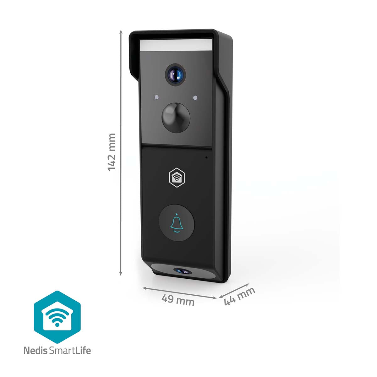 SmartLife Video-Türsprechanlage | Wi-Fi | Batteriebetrieben | Full HD 1080p | Cloud Storage (optional) / microSD (not enthalten) | IP54 | mit Bewegungssensor | Nachtsicht | Schwarz