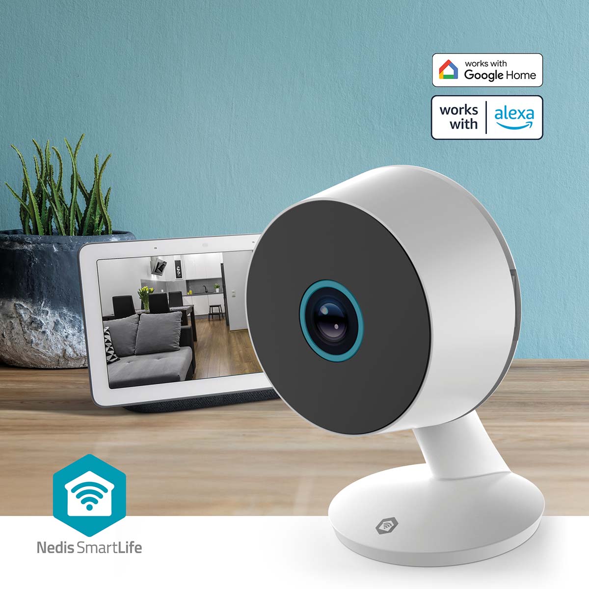 SmartLife Innenkamera | Wi-Fi | 3MP Full HD 1296p | Cloud Storage (optional) / microSD (not enthalten) / Onvif | mit Bewegungssensor | Nachtsicht | Weiss