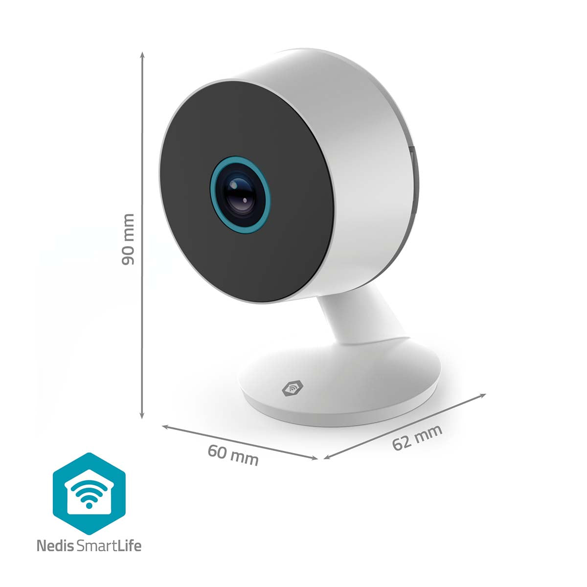 SmartLife Innenkamera | Wi-Fi | 3MP Full HD 1296p | Cloud Storage (optional) / microSD (not enthalten) / Onvif | mit Bewegungssensor | Nachtsicht | Weiss
