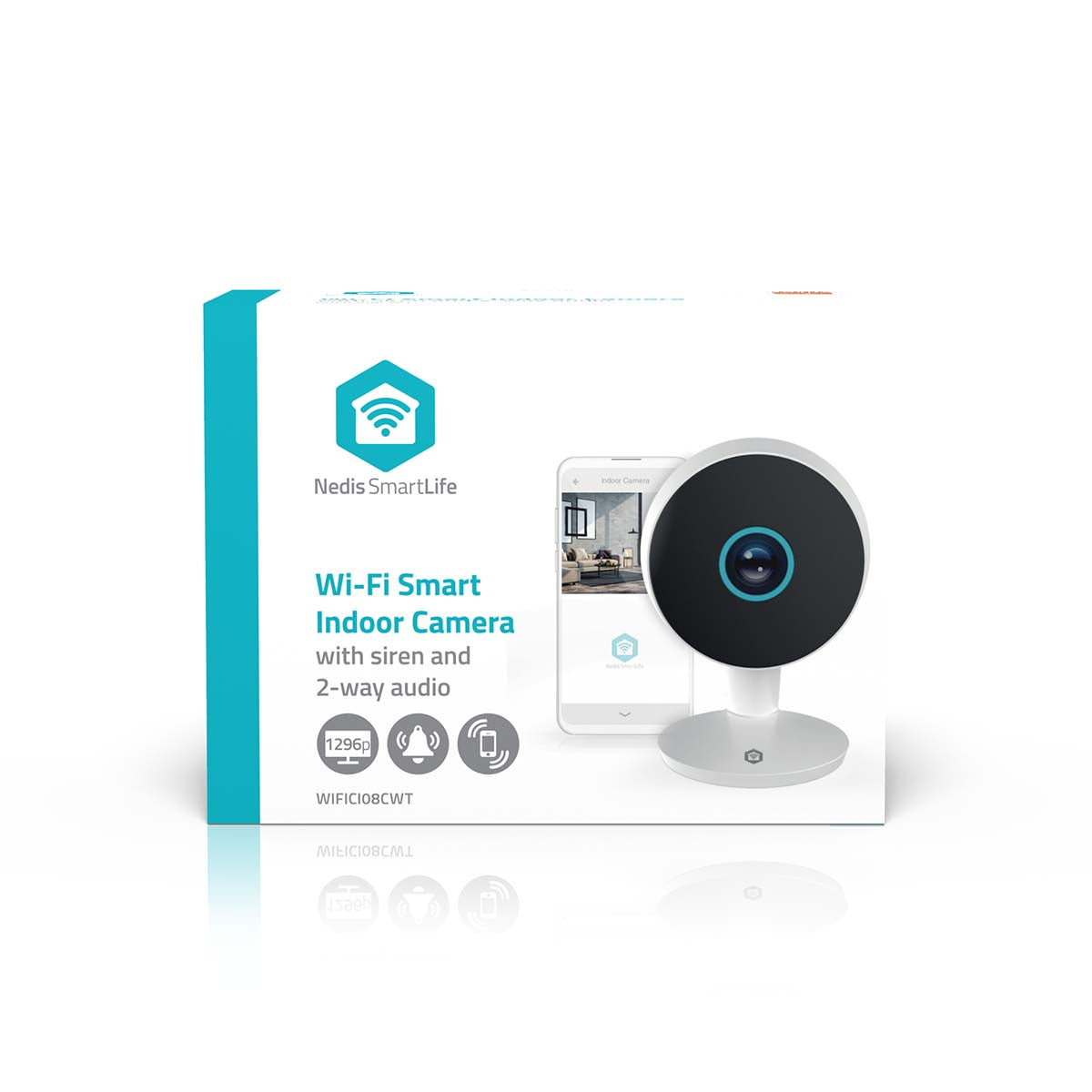 SmartLife Innenkamera | Wi-Fi | 3MP Full HD 1296p | Cloud Storage (optional) / microSD (not enthalten) / Onvif | mit Bewegungssensor | Nachtsicht | Weiss