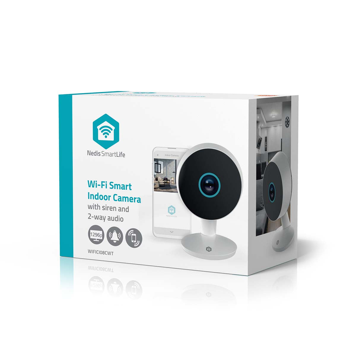 SmartLife Innenkamera | Wi-Fi | 3MP Full HD 1296p | Cloud Storage (optional) / microSD (not enthalten) / Onvif | mit Bewegungssensor | Nachtsicht | Weiss