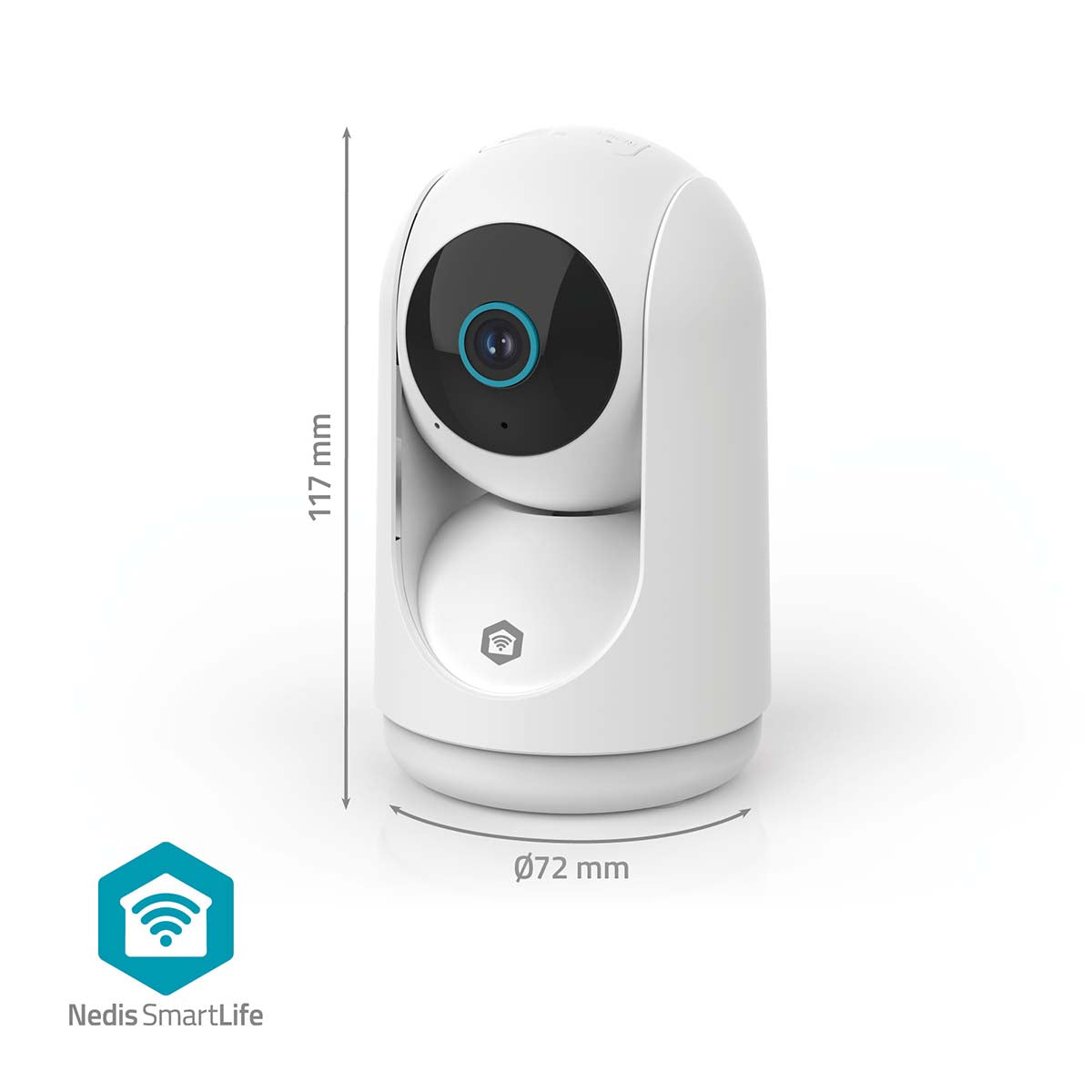 SmartLife Innenkamera | Wi-Fi | 3MP Full HD 1296p | Pan tilt | Cloud Storage (optional) / microSD (not enthalten) / Onvif | mit Bewegungssensor | Nachtsicht | Weiss