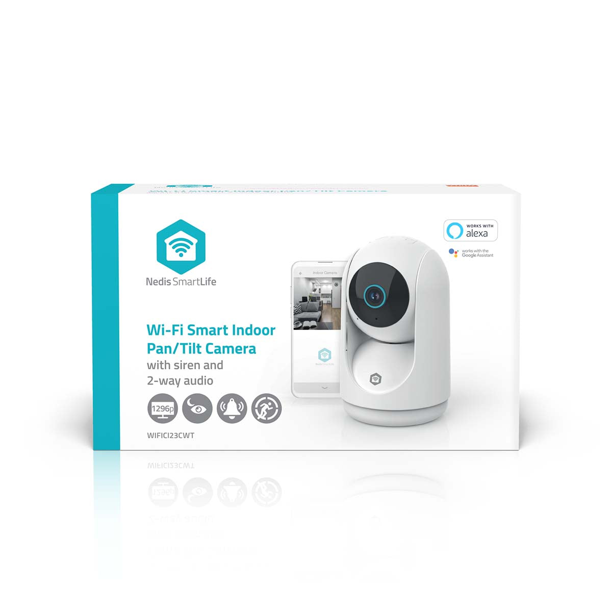SmartLife Innenkamera | Wi-Fi | 3MP Full HD 1296p | Pan tilt | Cloud Storage (optional) / microSD (not enthalten) / Onvif | mit Bewegungssensor | Nachtsicht | Weiss