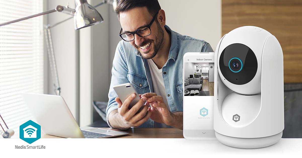 SmartLife Innenkamera | Wi-Fi | 3MP Full HD 1296p | Pan tilt | Cloud Storage (optional) / microSD (not enthalten) / Onvif | mit Bewegungssensor | Nachtsicht | Weiss