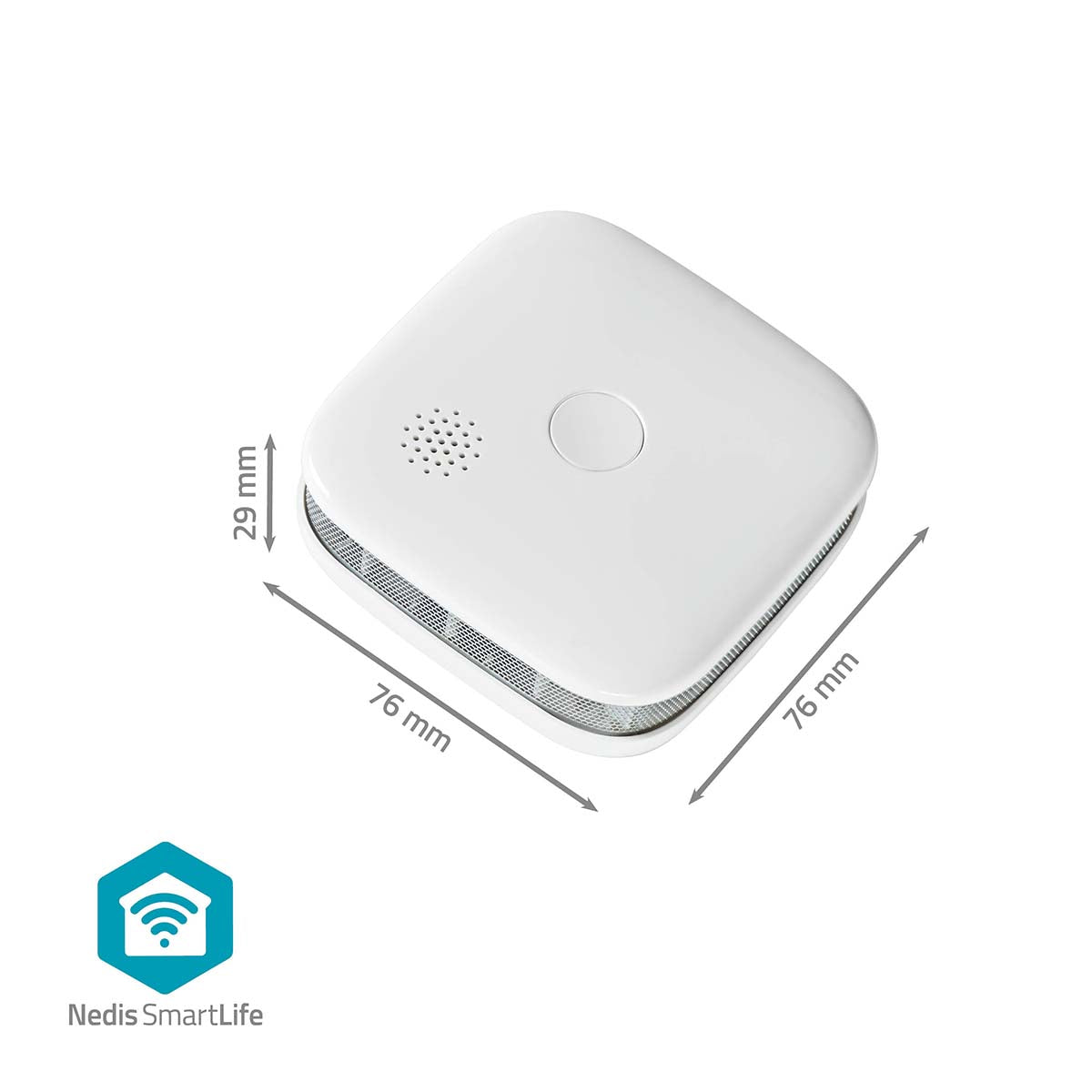 SmartLife Rauchmelder | Wi-Fi | Batteriebetrieben | Sensorlebensdauer: 10 Jahre | EN 14604 | Max. Batterie-Lebensdauer: 24 Monate | 85 dB | Weiss | 3 Stück
