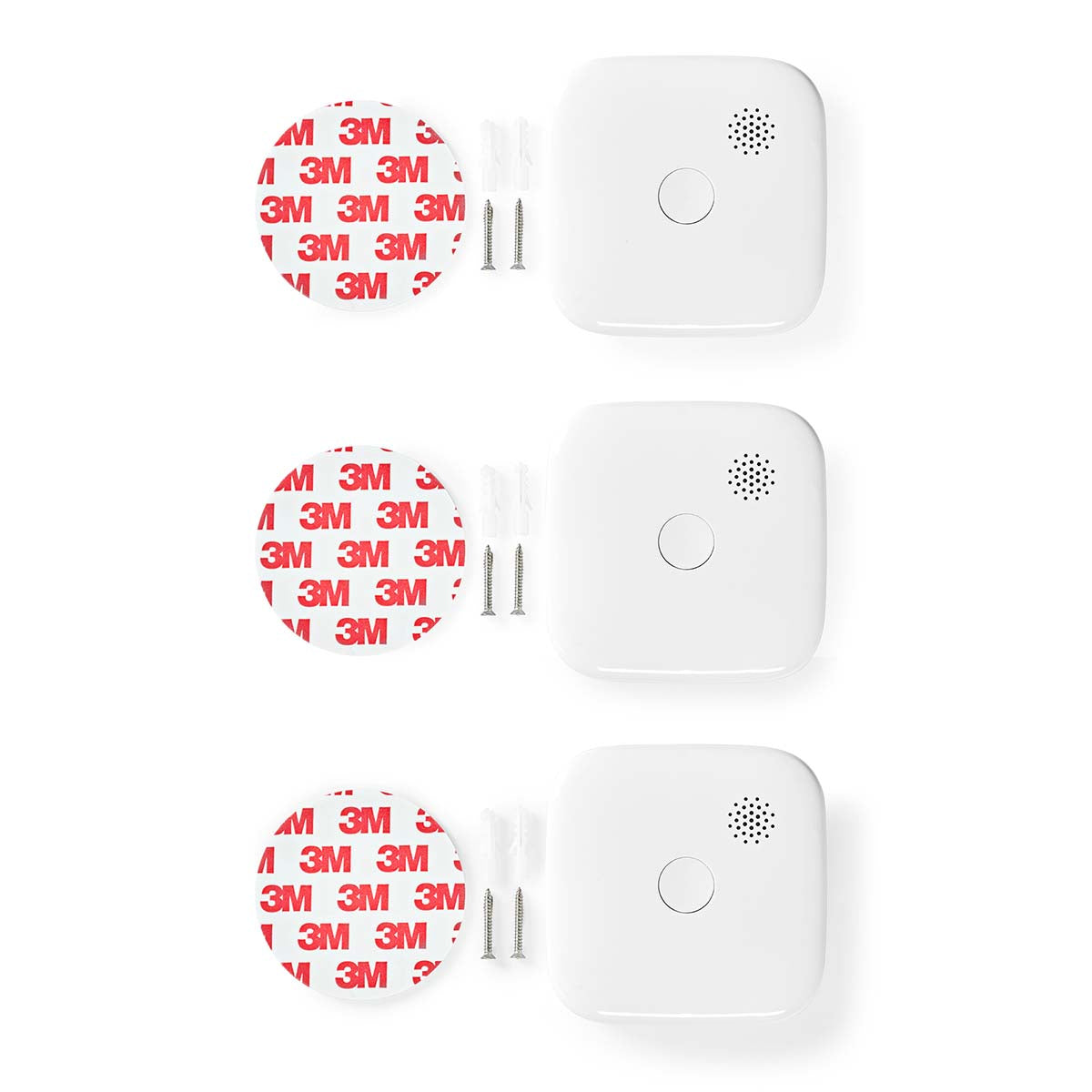 SmartLife Rauchmelder | Wi-Fi | Batteriebetrieben | Sensorlebensdauer: 10 Jahre | EN 14604 | Max. Batterie-Lebensdauer: 24 Monate | 85 dB | Weiss | 3 Stück