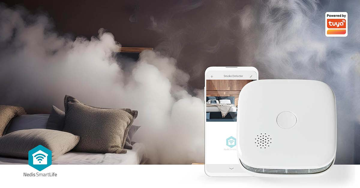 SmartLife Rauchmelder | Wi-Fi | Batteriebetrieben | Sensorlebensdauer: 10 Jahre | EN 14604 | Max. Batterie-Lebensdauer: 24 Monate | 85 dB | Weiss | 1 Stück