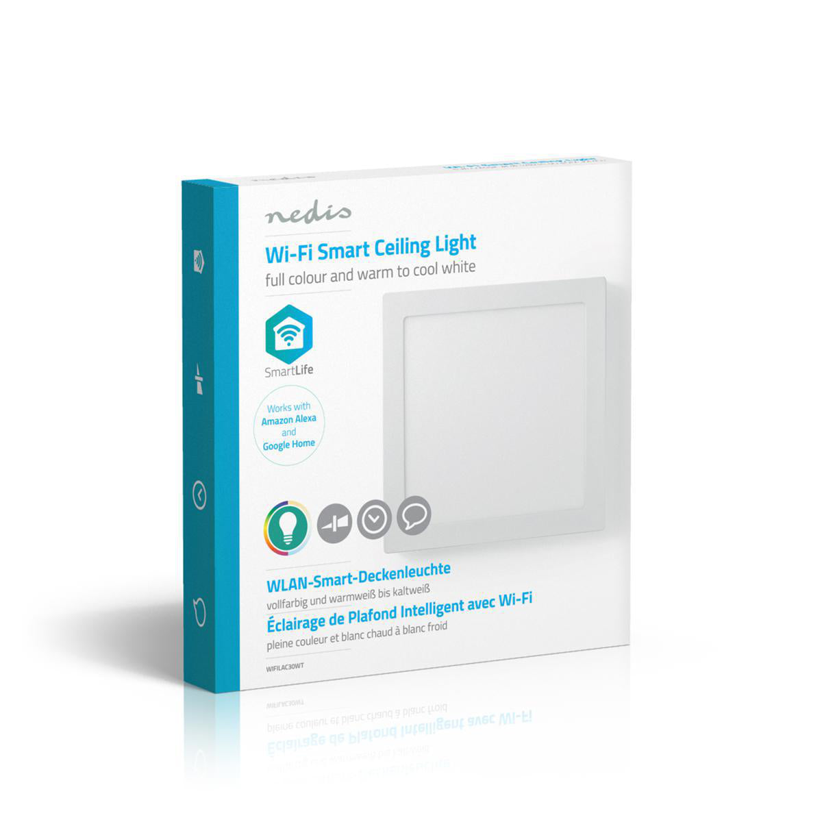 SmartLife Deckenleuchte | Wi-Fi | Kaltweiss / RGB / Warmweiss | Quadratisch | 1400 lm | 2700 - 6500 K | IP20 | Energieklasse: G | Android™ / IOS