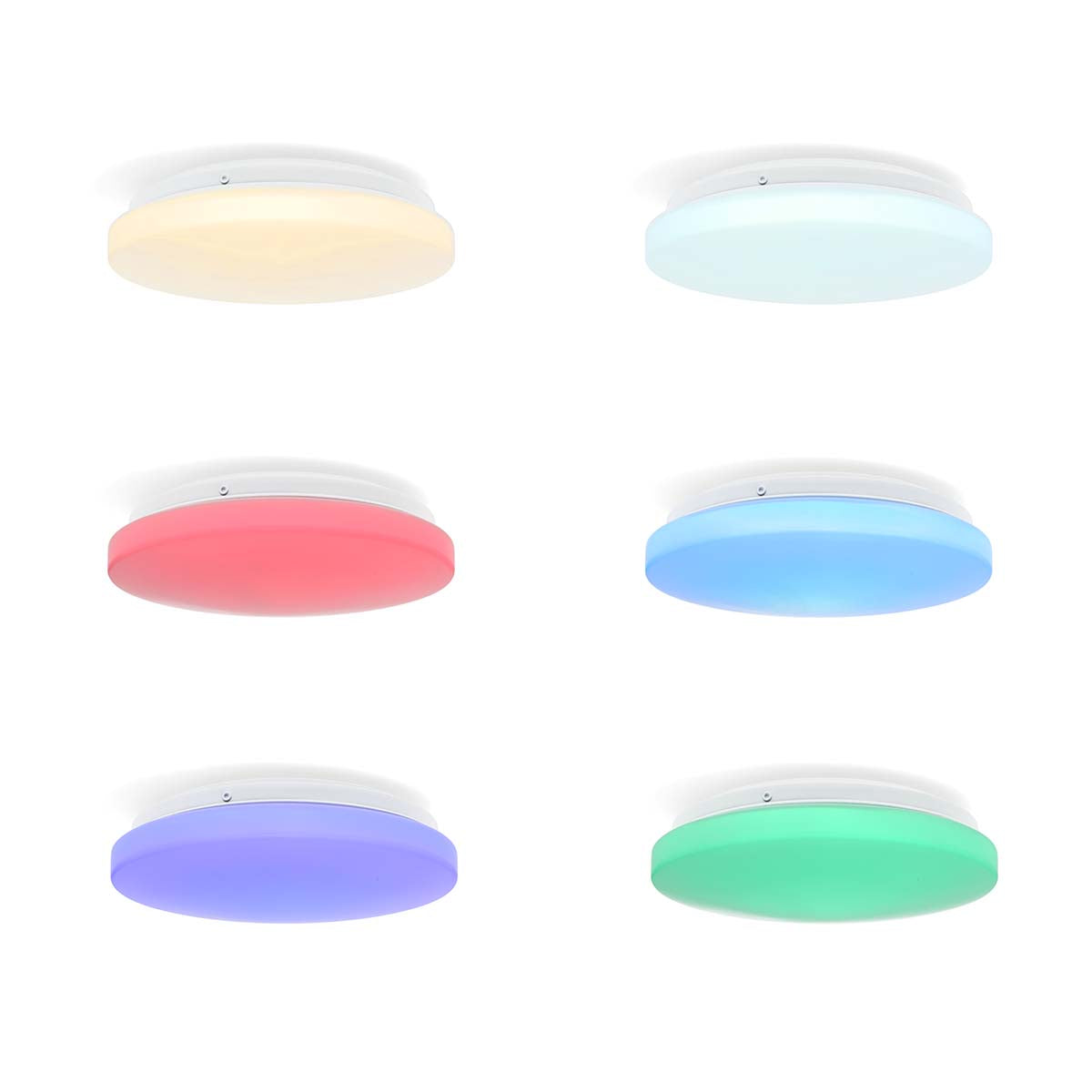 SmartLife Deckenleuchte | Wi-Fi | RGB / Warm bis kühlen weiß | Rund | Durchmesser: 260 mm | 1820 lm | 2700 - 6500 K | IP44 | Energieklasse: F | Android™ / IOS