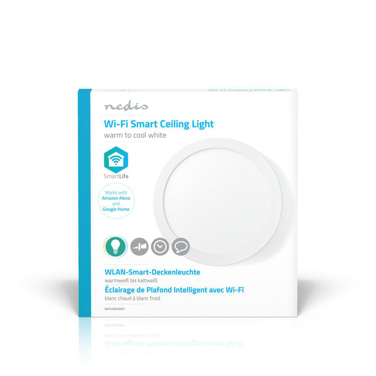 SmartLife Deckenleuchte | Wi-Fi | Kaltweiss / Warmweiss | Rund | Durchmesser: 300 mm | 1200 lm | 2700 - 6500 K | IP20 | Energieklasse: G | Android™ / IOS