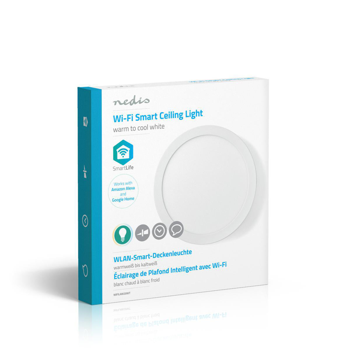 SmartLife Deckenleuchte | Wi-Fi | Kaltweiss / Warmweiss | Rund | Durchmesser: 300 mm | 1200 lm | 2700 - 6500 K | IP20 | Energieklasse: G | Android™ / IOS