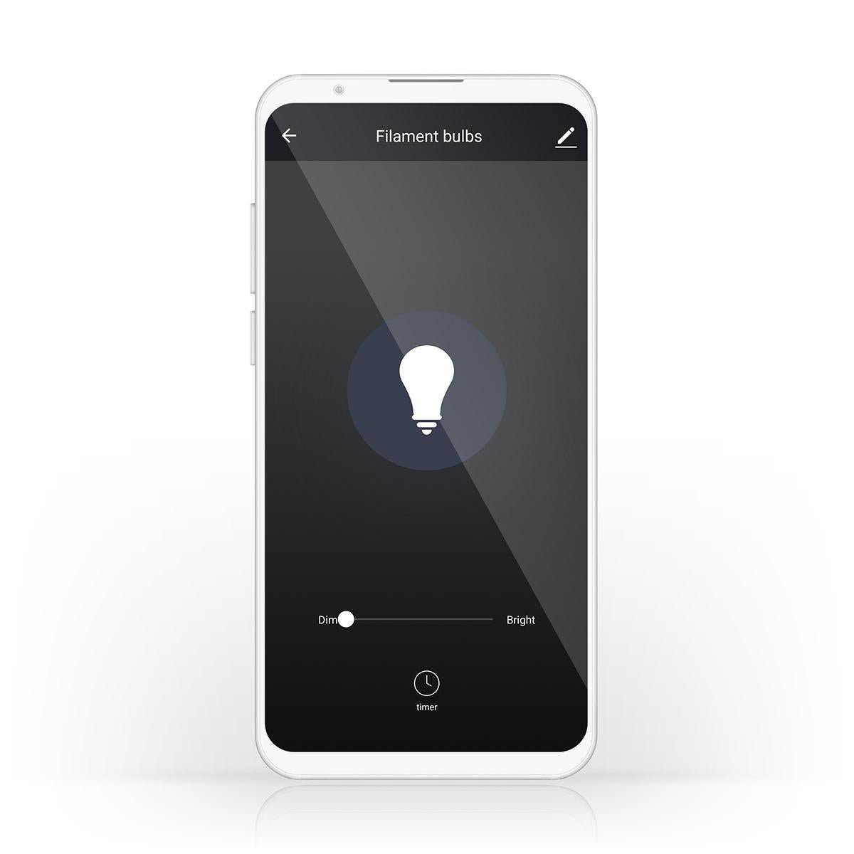 SmartLife LED Filament Lampe | Wi-Fi | E27 | 500 lm | 5 W | Warmweiss | 2700 K | Glas | Android™ / IOS | G125 | 1 Stück