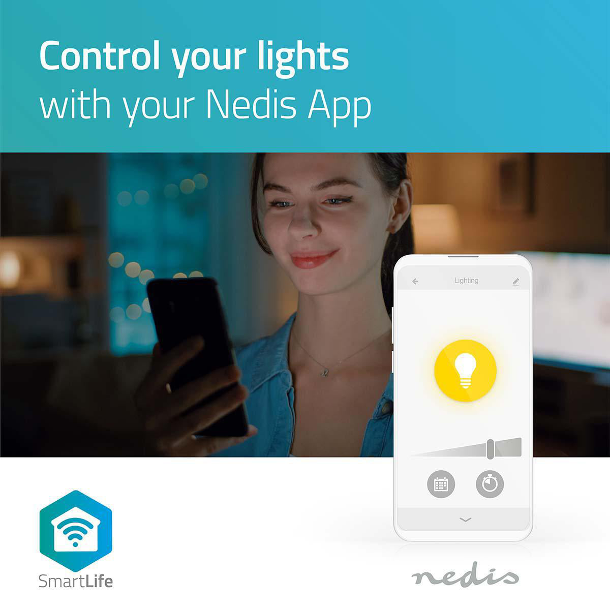 SmartLife LED-Spot | Wi-Fi | GU10 | 400 lm | 5 W | Kaltweiss / Warmweiss | 2700 - 6500 K | Energieklasse: F | Android™ / IOS | PAR16 | 3 Stück