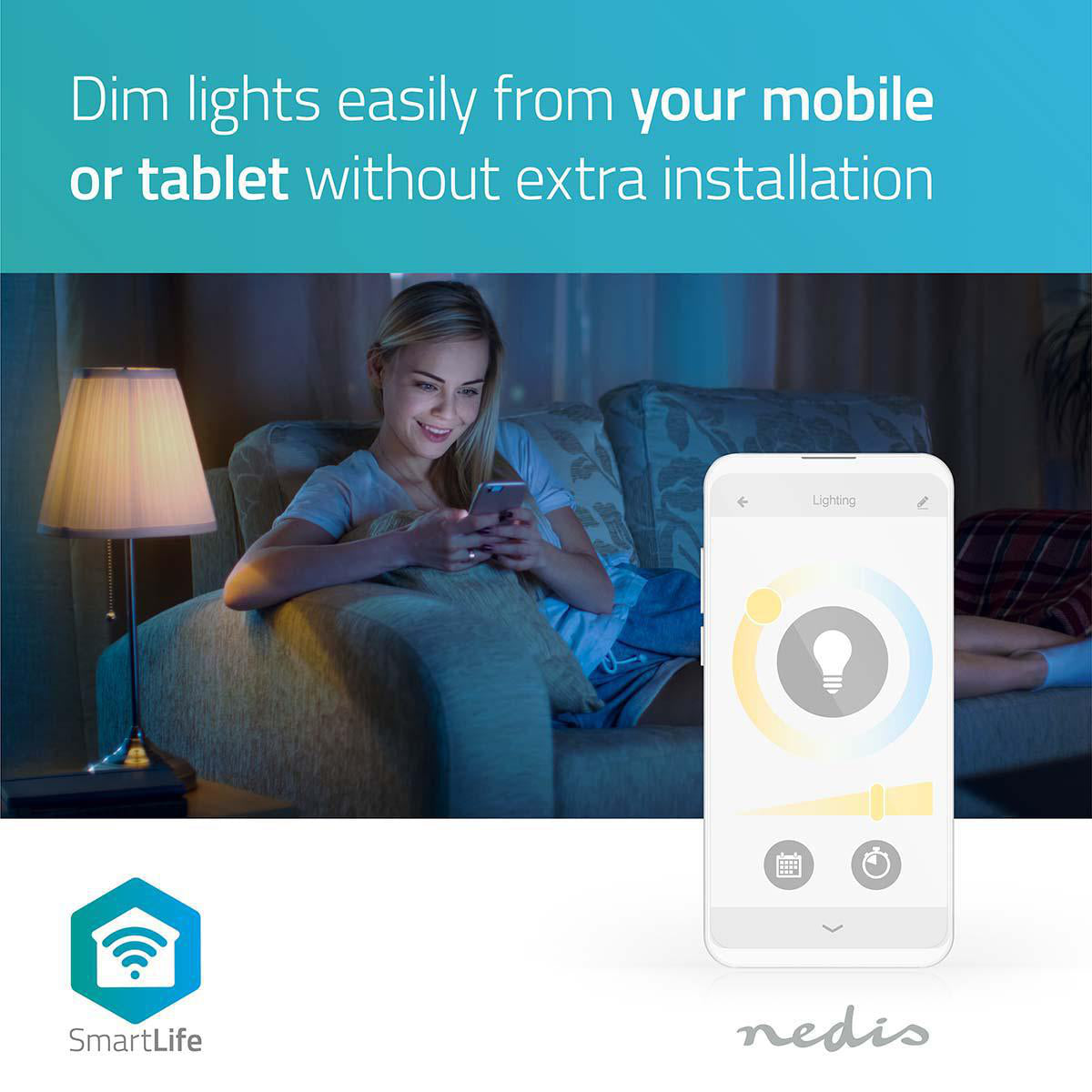 SmartLife LED-Spot | Wi-Fi | GU10 | 400 lm | 5 W | Kaltweiss / Warmweiss | 2700 - 6500 K | Energieklasse: F | Android™ / IOS | PAR16 | 3 Stück