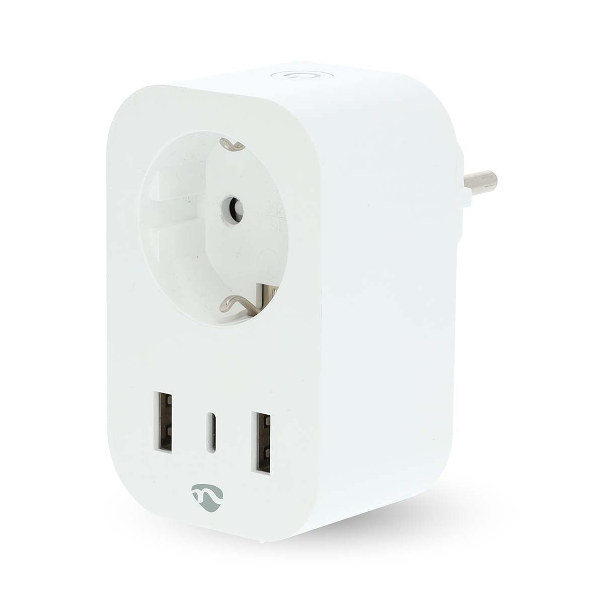 SmartLife Smart Stecker | Wi-Fi | IP21 | Leistungsmesser | 3680 W | Type F (CEE 7/7) / 1x USB-C™ / 2x USB | 0 - 55 °C | Android™ / IOS | Weiss | 1 Stück