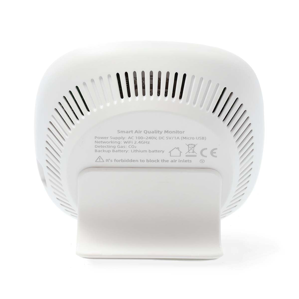 SmartLife Luftqualitätsmonitor | Wi-Fi | inkl. Display | Kohlendioxid (CO2) / Luftfeuchtigkeit / Temperatur | Android™ / IOS | Schwarz / Weiss