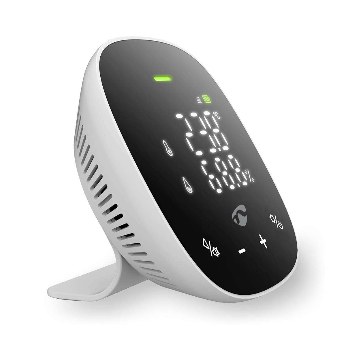 SmartLife Luftqualitätsmonitor | Wi-Fi | inkl. Display | Kohlendioxid (CO2) / Luftfeuchtigkeit / Temperatur | Android™ / IOS | Schwarz / Weiss