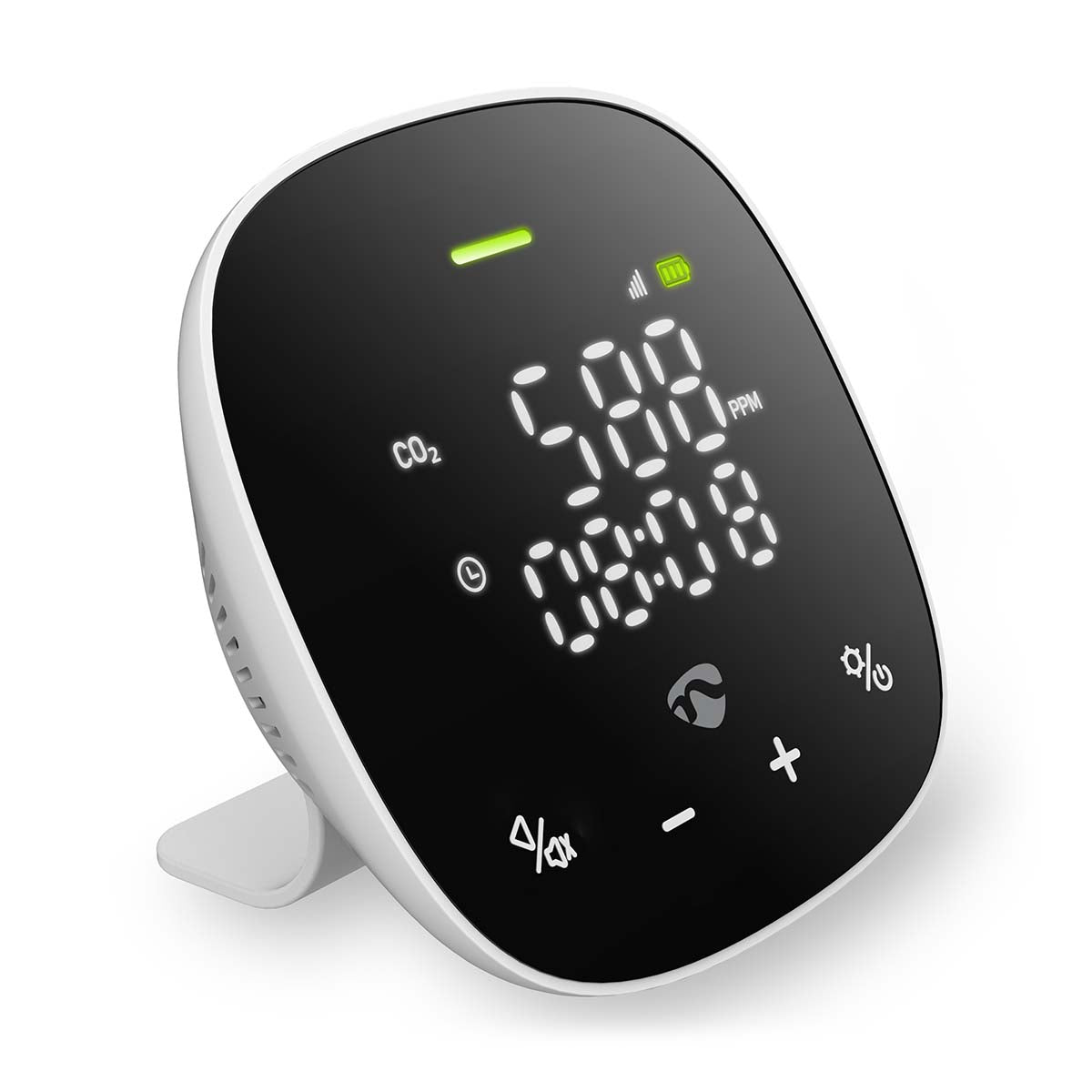 SmartLife Luftqualitätsmonitor | Wi-Fi | inkl. Display | Kohlendioxid (CO2) / Luftfeuchtigkeit / Temperatur | Android™ / IOS | Schwarz / Weiss