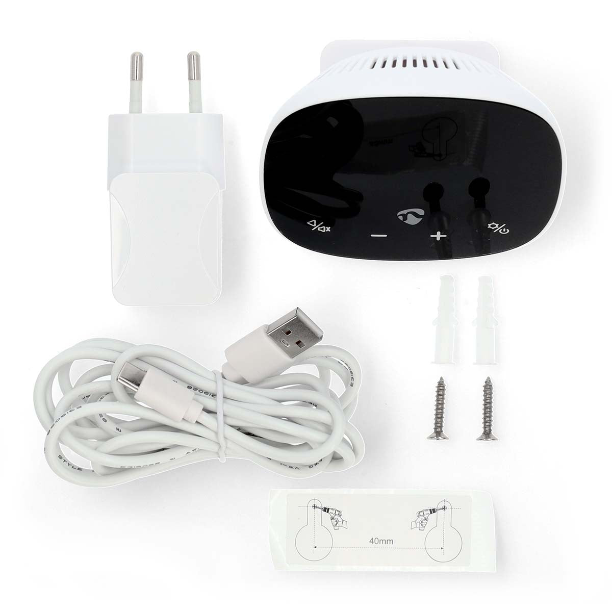 SmartLife Luftqualitätsmonitor | Wi-Fi | inkl. Display | Kohlendioxid (CO2) / Luftfeuchtigkeit / Temperatur | Android™ / IOS | Schwarz / Weiss