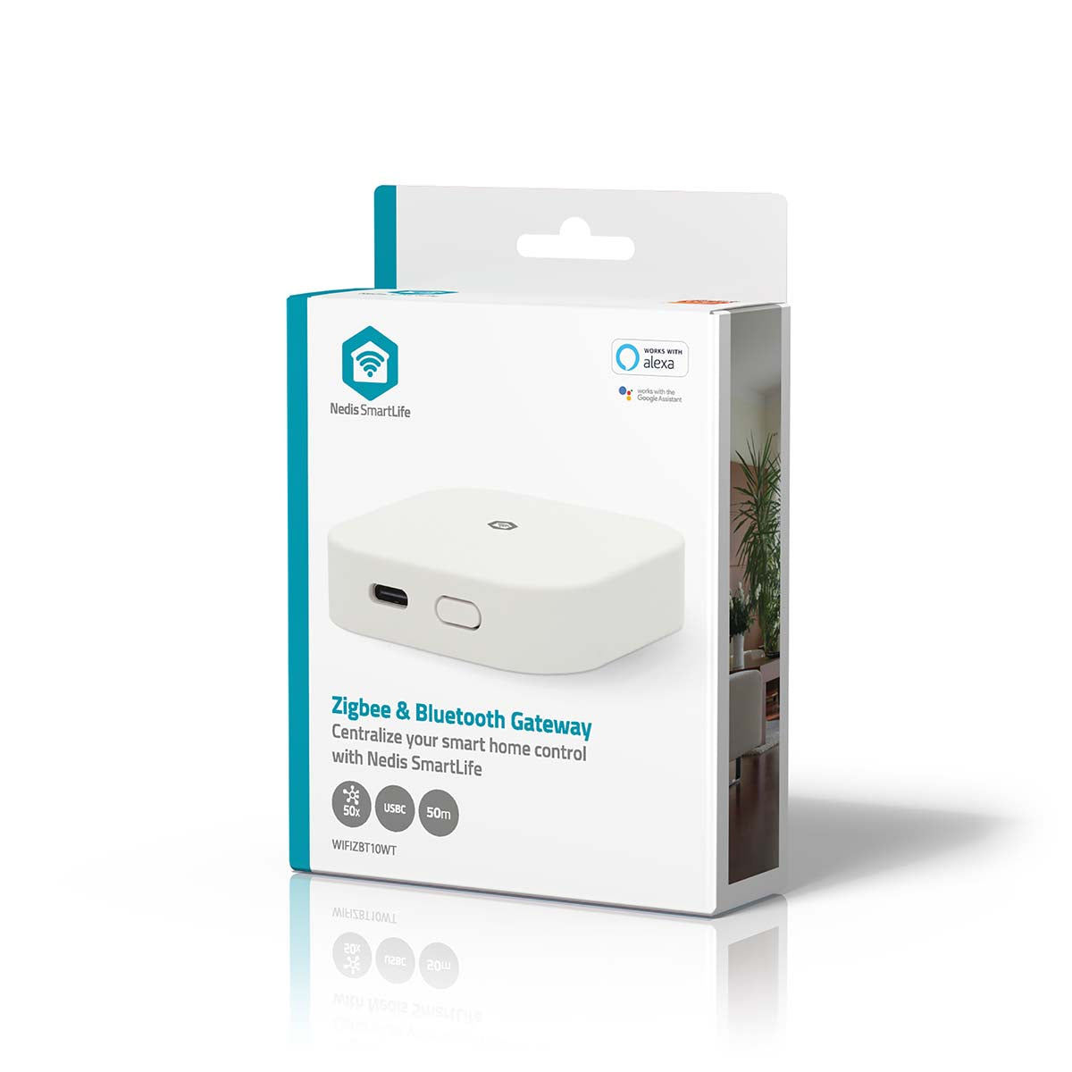 SmartLife Gateway | Bluetooth® / Zigbee 3.0 | 50 Geräte | Stromversorgung über USB | Android™ / IOS | Weiss