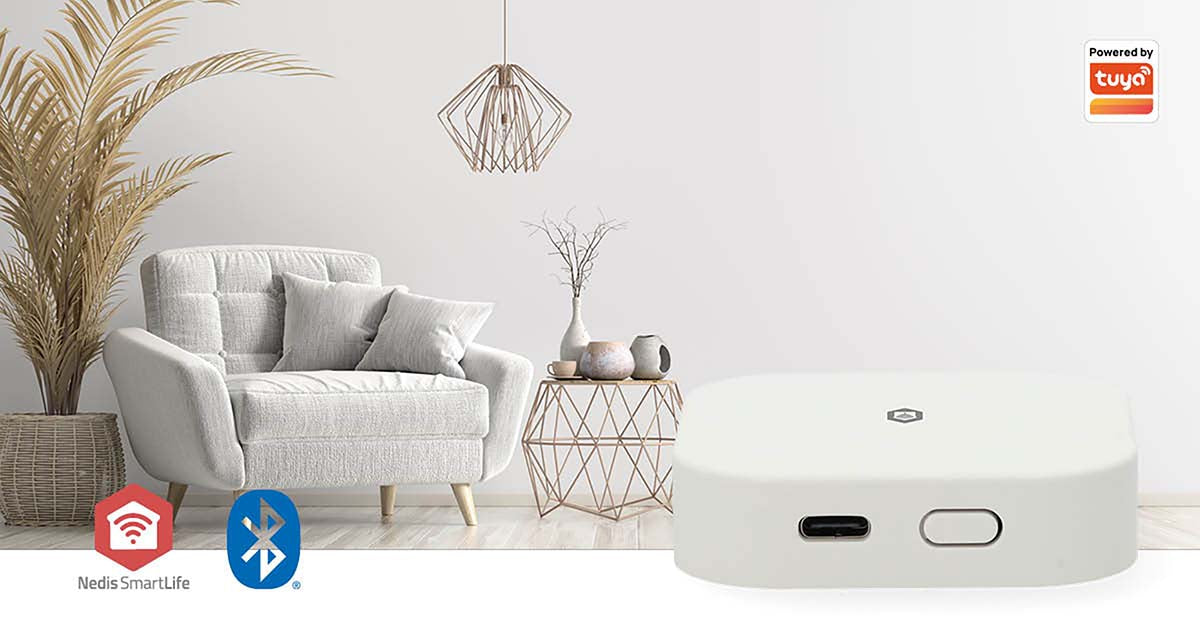 SmartLife Gateway | Bluetooth® / Zigbee 3.0 | 50 Geräte | Stromversorgung über USB | Android™ / IOS | Weiss