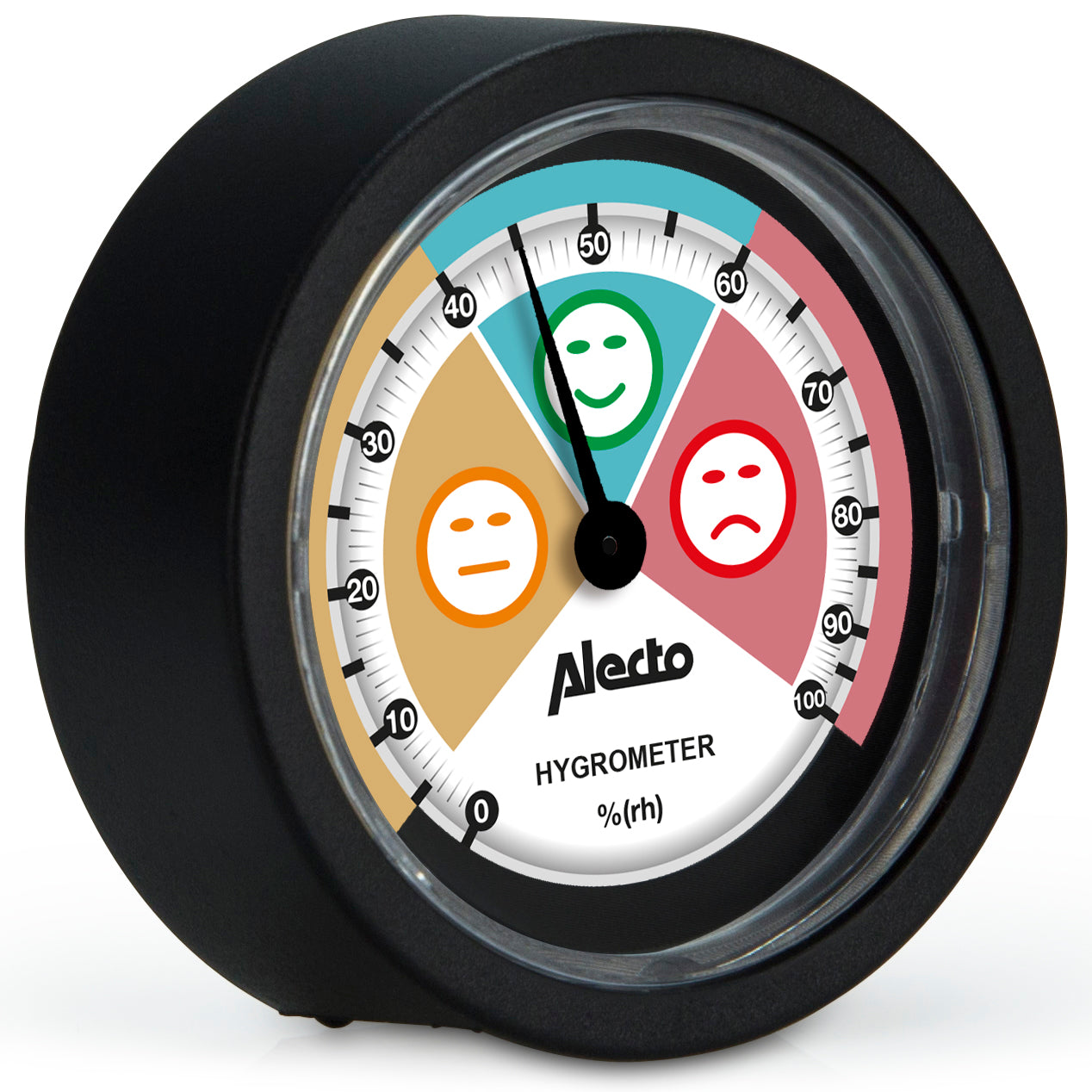 Analoges Hygrometer Schwarz