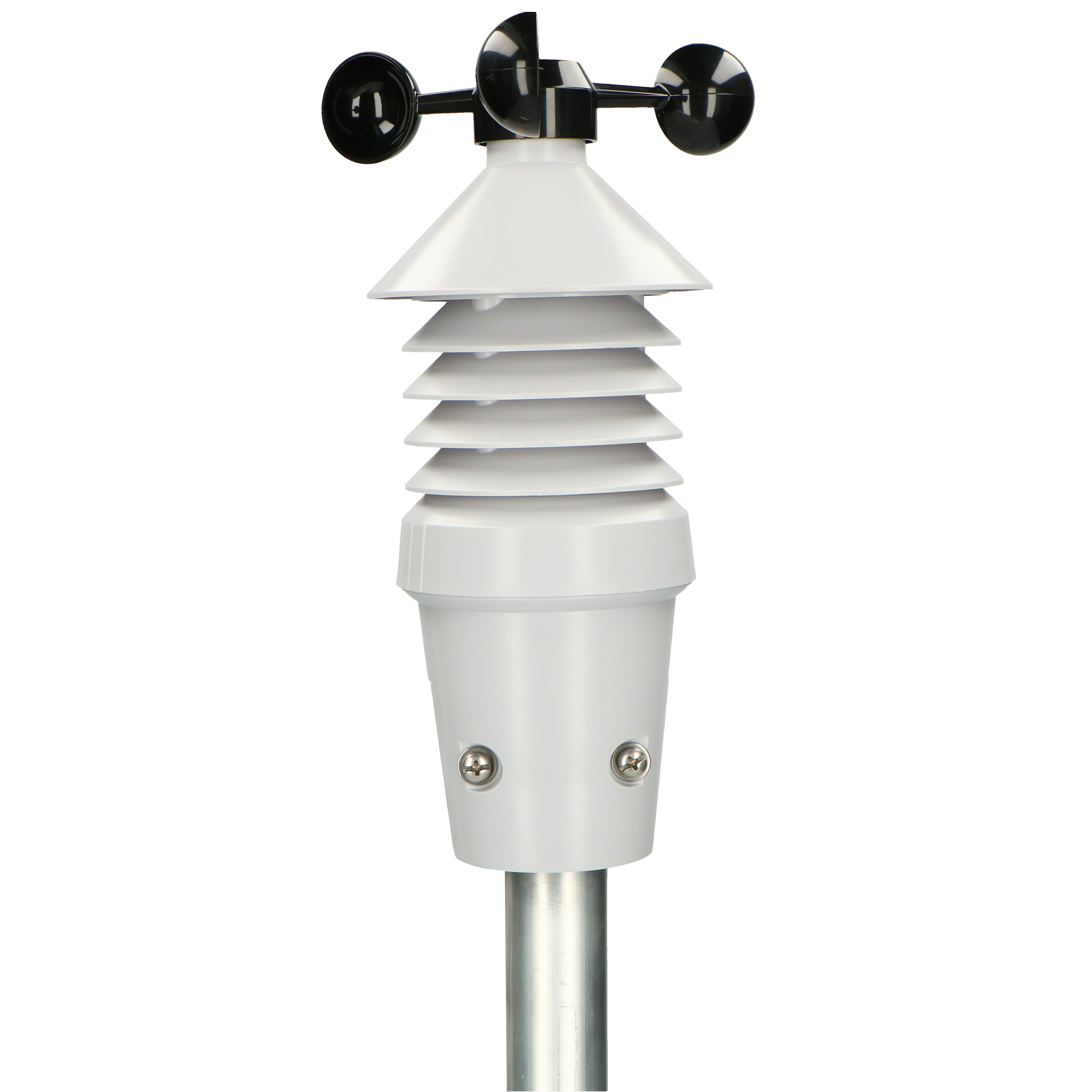 Professionelle Wetterstation mit Funksensor Schwarz