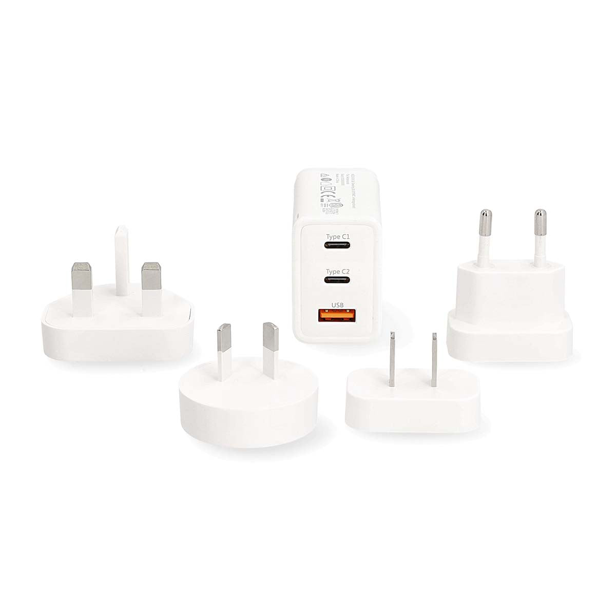 Reise-Adapter | 100 - 240 V AC 50/60 Hz | 65 W | Weiss