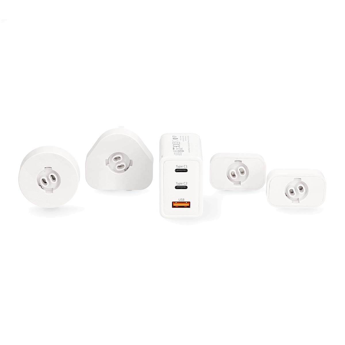 Reise-Adapter | 100 - 240 V AC 50/60 Hz | 65 W | Weiss